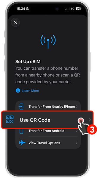 3. กด Use QR Code